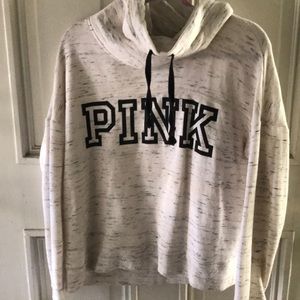 Oatmeal Cowl Neck VS PINK sweater